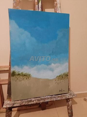 4 اللوحات اصلية على القماش