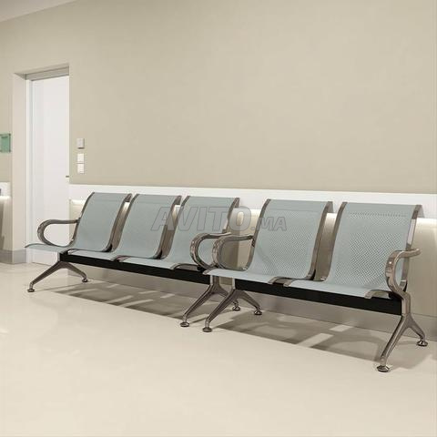 مقعد انتظار 4/2/3 مقاعد من المعدن المطلي بالكروم ✨💲