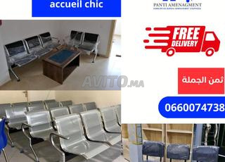 Les banquettes réception eN SIMILICUIR / métallique