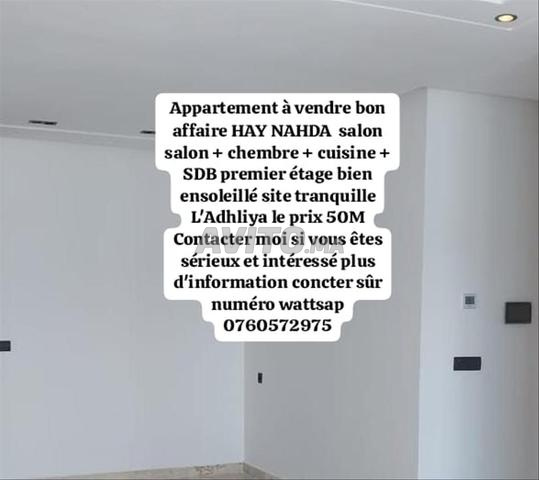 Appartement à vendre chambre salon HAY NAHDA 50 M