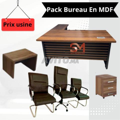 Bureau avec retour et caisson