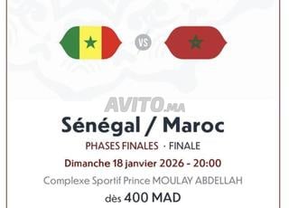 2 tickets maroc vs sénegal cat 2