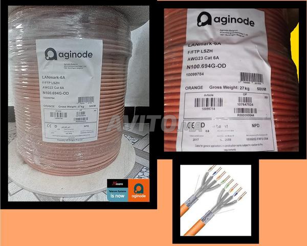Bobine câble réseau Cat6A Aginode F/FTP LSZH 500m