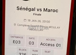 4 billets Finale 🇲🇦🇸🇳