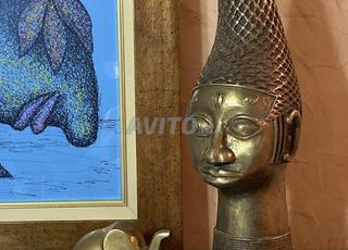 Grande Sculpture éthnique africaine BRONZE