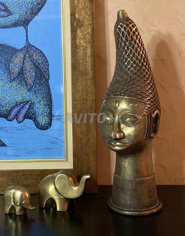 تمثال برونزي أفريقي عرقي كبير