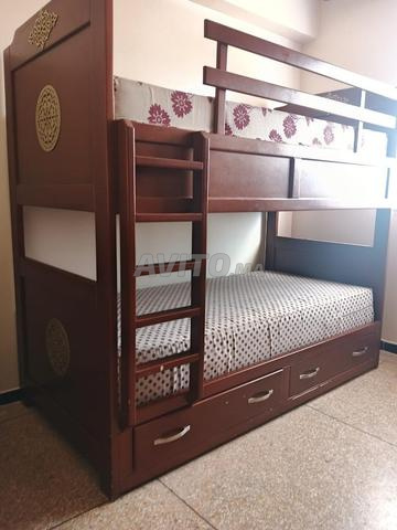 سرير بطابقين للأطفال مع 2 أدراج كبيرة