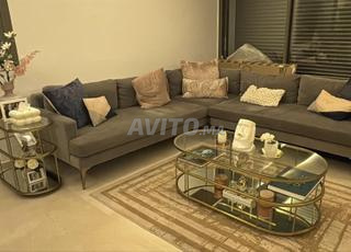 Salon L, table basse et table d’appoint - West Elm