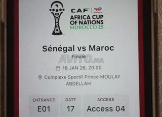 TICKET FINALE MAROC VS SENEGAL