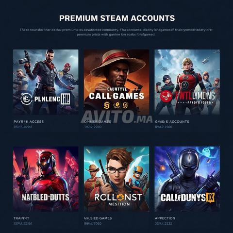 Comptes Steam Premium pour Gamers 🎮