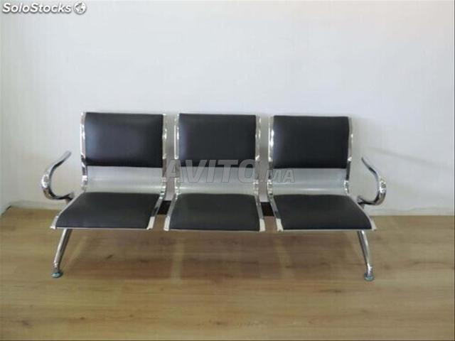 Banquette d'accueil chromé 2\3\4 PLACES\chaise