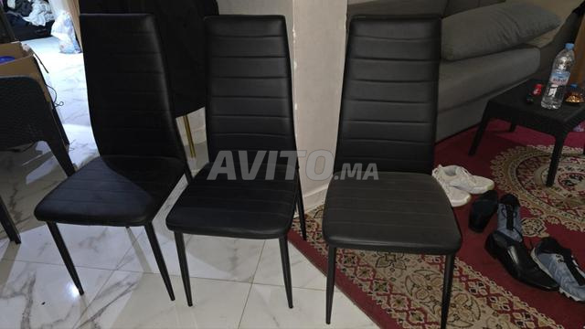 مجموعة من 3 كراسي غرفة طعام سوداء