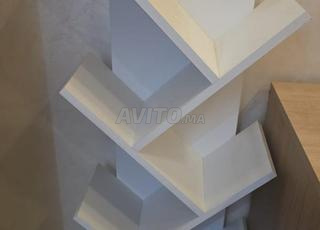 Bibliothèque design KITEA Étagère zigzag blanche