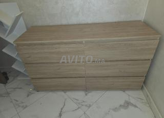 خزانة ذات أدراج KITEA بستة أدراج، تشطيب بلوط فاتح