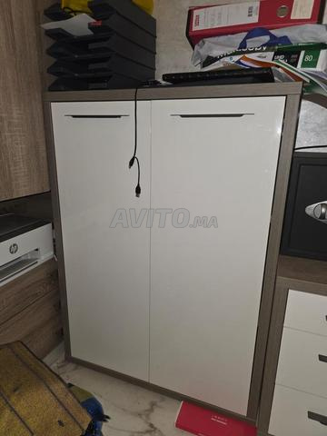 صندوق بعجلات KITEA Rio 3 أدراج أبيض خشبي