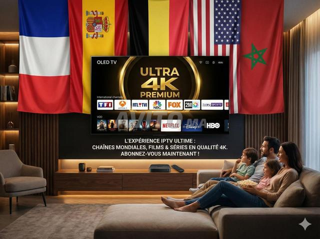 اشتراك IPTV أوروبا والمغرب مستقر FHD 4K