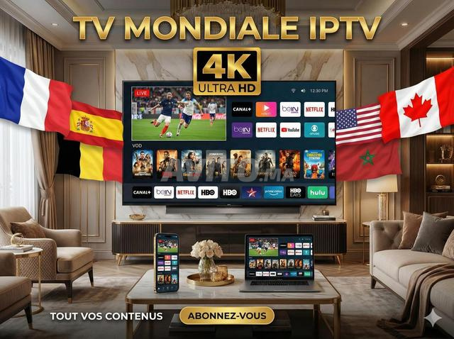 باقة IPTV بريميوم للرياضة والأفلام FHD 4K