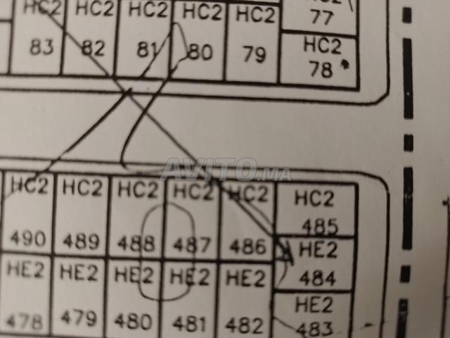 Terrain équipé et titré lotissement Al Omrane
