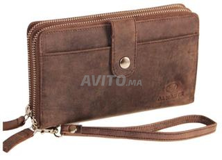 Portefeuille cuir véritable femme portemonnaie