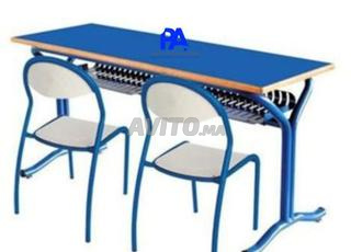 طاولة فردية مع خزانة معدنية \ خزانة ملابس