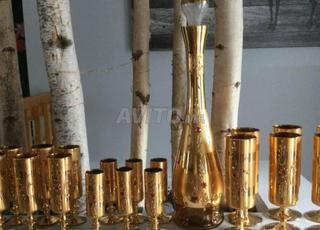 Carafes plaqué en or 24karat