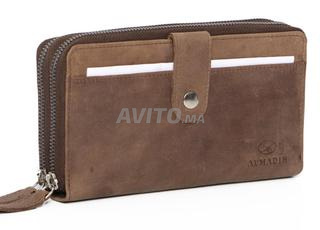 Portefeuille cuir véritable femme portemonnaie