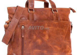 Sac cuir véritable cartable Pc portable bureau