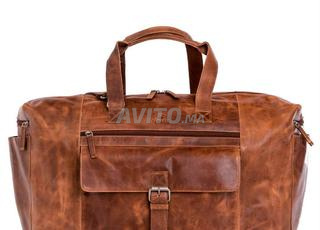 حقيبة سفر جلد طبيعي رياضية للكمبيوتر المحمول