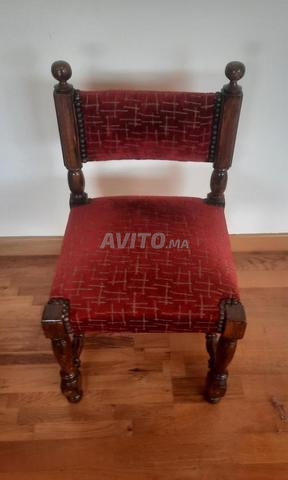 6 chaises tapissées en bois