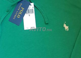 بولو رالف لورين بأكمام طويلة مع غطاء للرأس 💚💛