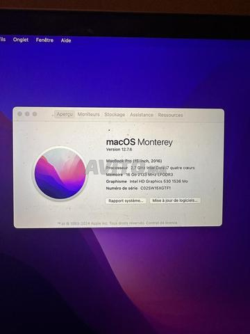 MacBook Pro 15” 2016 – Core i7 / 16GB RAM –