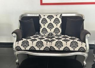 Canapé velour 5 places vintage