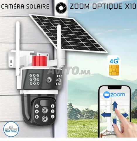 Caméra solaire PTZ sans fil 10MP avec carte Sim 4G