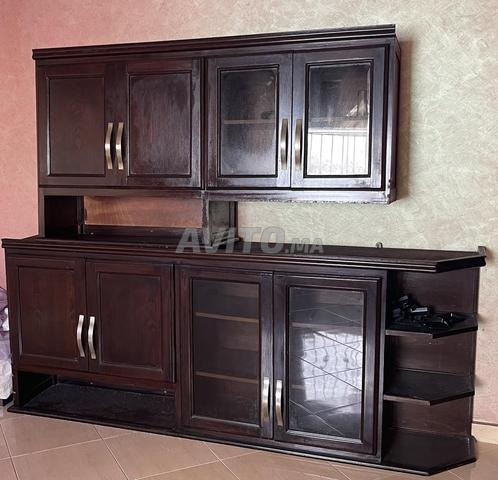 deux placards cuisine en bois hêtre comme neuf