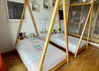 Lits tipi complets 90X140cm en bois de hêtre