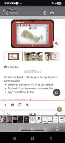 TABLETTE HILTI chantier IP65 Topographie/BTP