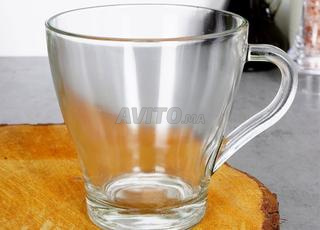 كأس زجاجي شفاف 280 مل كؤوس أنيقة