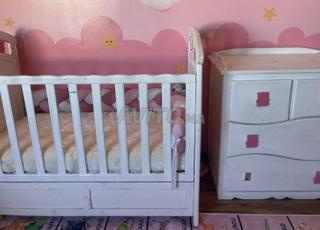 Chambre bébé 3 Eléments (Lit, Matelas, Commode)