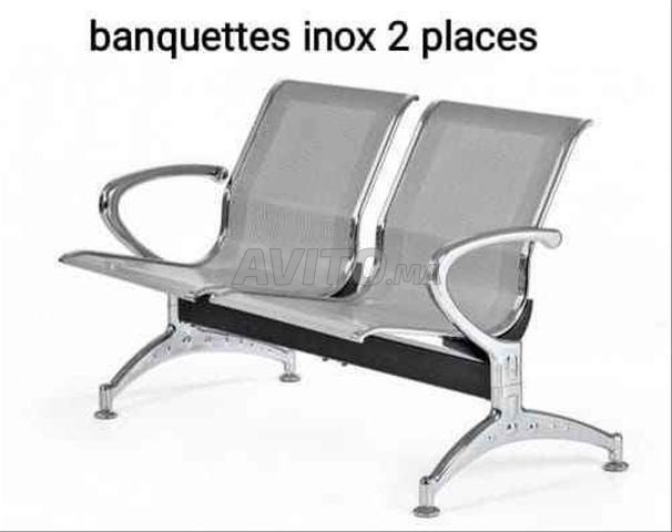 Banquette en inox revêtement en cuir 2\3\4\5