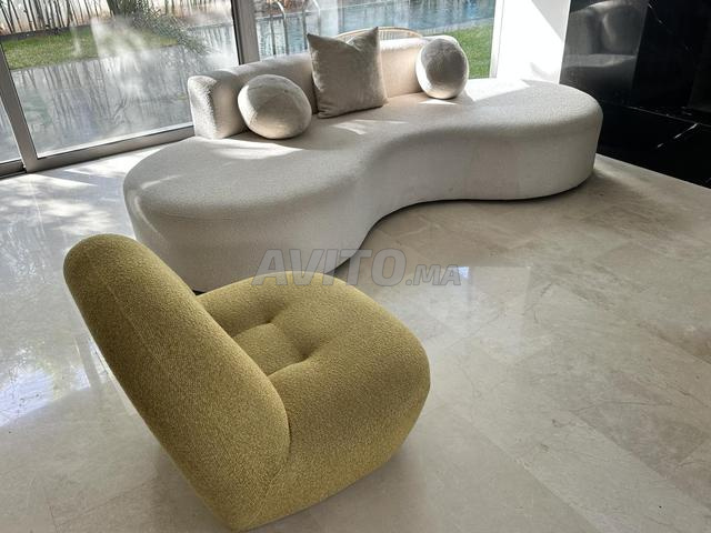 2 Canapés banane (2m80) & Fauteuil Pacha - 2