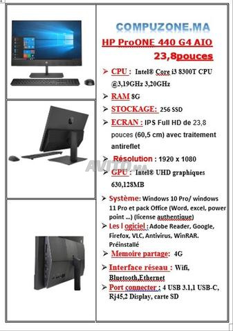 Pro One 440 G4 – All-in-One i3 8eme 8g 256ssd - 2
