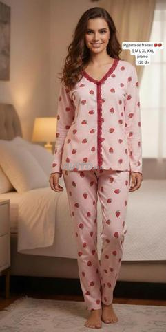    Magnifique pyjama d'hiver pour femmes aux motifs de mûres 🍓pyjama
