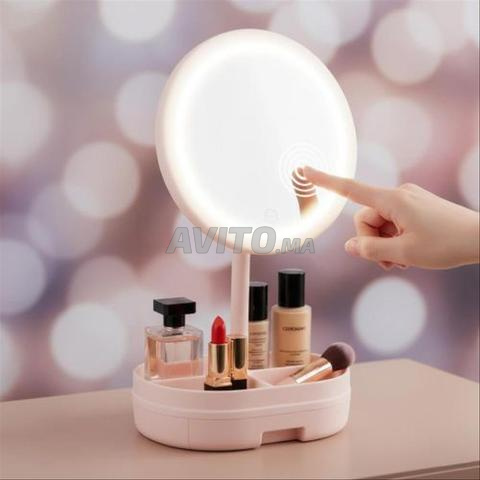 💋 Boîte de rangement de maquillage avec miroir et éclairage - Haute qualité - 2
