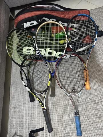 Kit complet 5 raquettes sac balle de tennis