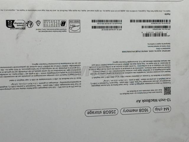 MacBook air m4 256Go 16Gb Neuf