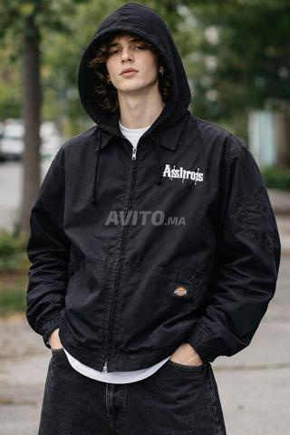 VINTAGE DICKIES LIGHTWEIGHT BLACK TRACK JACKET - M