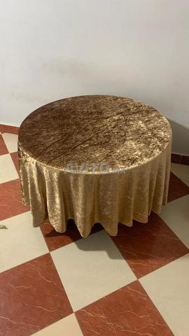 2 khamiyates avec housse de table de salon couleur or tissu Moubra - 2