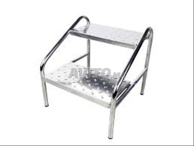 Escabeau inox à 2 marches