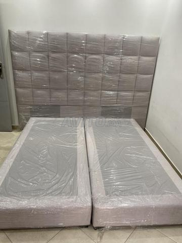 2️⃣ سرير مزدوج جديد مع رأس سرير - 180/190