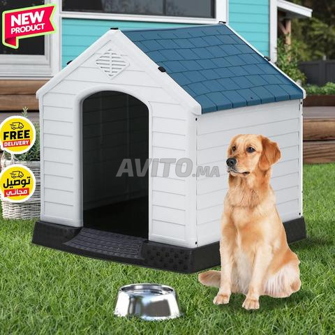 بيت كلب كبير مقاوم للعوامل الجوية - أزرق -